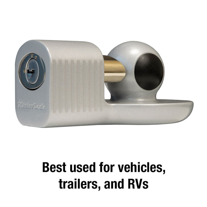 Master Lock Silver Trailer Coupler Lock for 1-7/8 Inch, 2 Inch, and 2-5/16 Inch, large image number 2