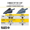 Klein Tools 7/8in to 1-3/8in Quick Release Sprial Flute Step Drill Bit, small
