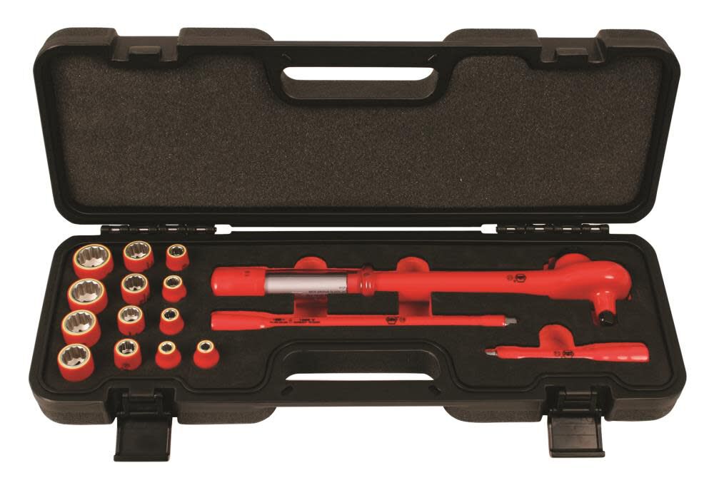 Wiha Insulated 3/8in Dr. Torque MM Socket Set - 5-50 Nm and 4-37 Ft./lbs., large image number 1