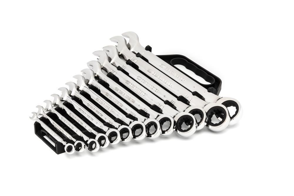 GEARWRENCH 13 Pc 72-Tooth 12 Point Ratcheting Combination SAE Wrench Set, large image number 12