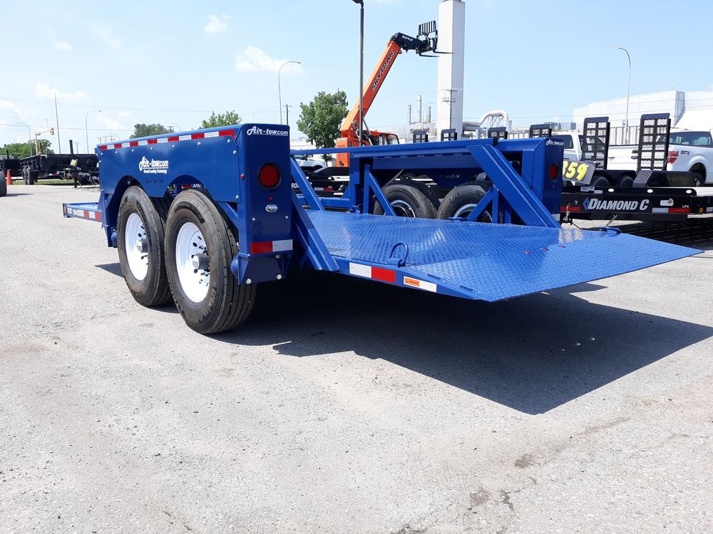Air-Tow Trailers 14 Ft. Drop Deck Flatbed Trailer 75 Inch Deck Width - 12000# Capacity, large image number 8