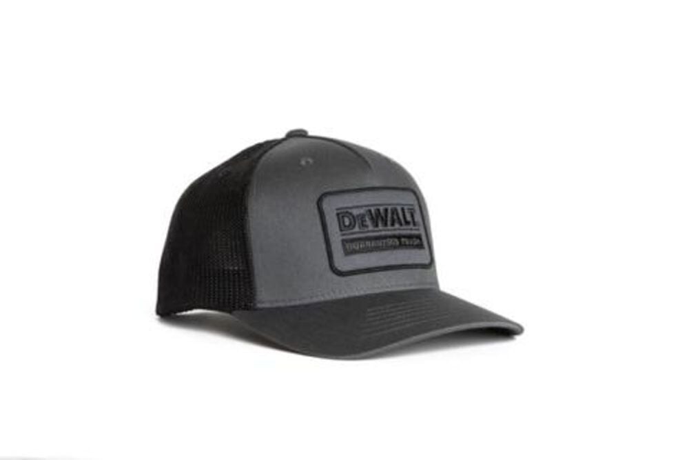 DEWALT Oakdale Trucker Hat with Patch Grey and Black Mesh, large image number 1