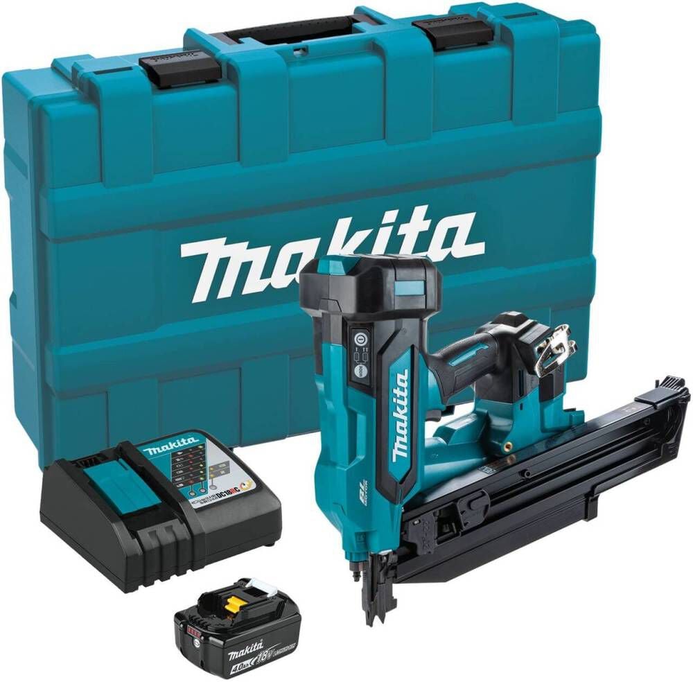 Makita 18V LXT 4.0Ah Lithium-Ion Brushless Cordless 21 Degree Full Round Head 3-1/2 Inch Framing Nailer Kit - XNB03M1