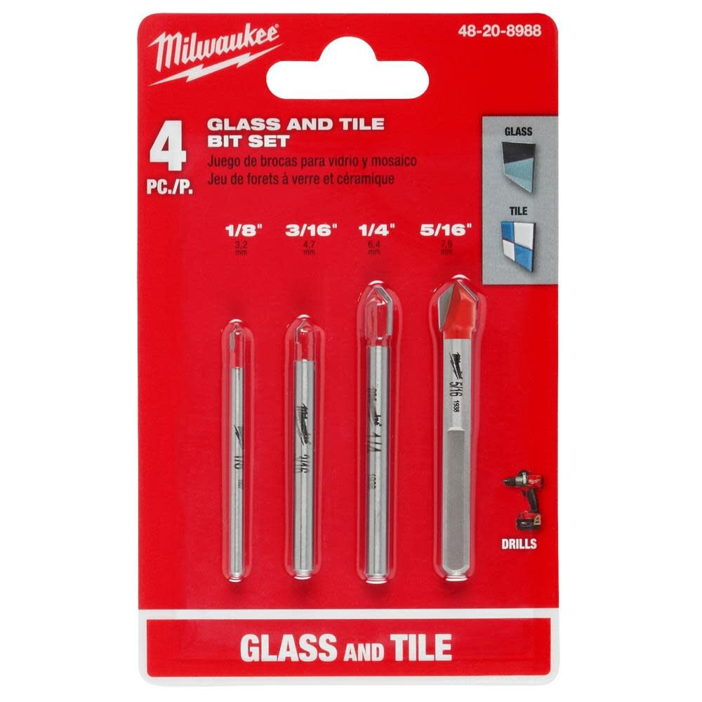 Milwaukee 4 pc Glass and Tile Bit Set, large image number 10