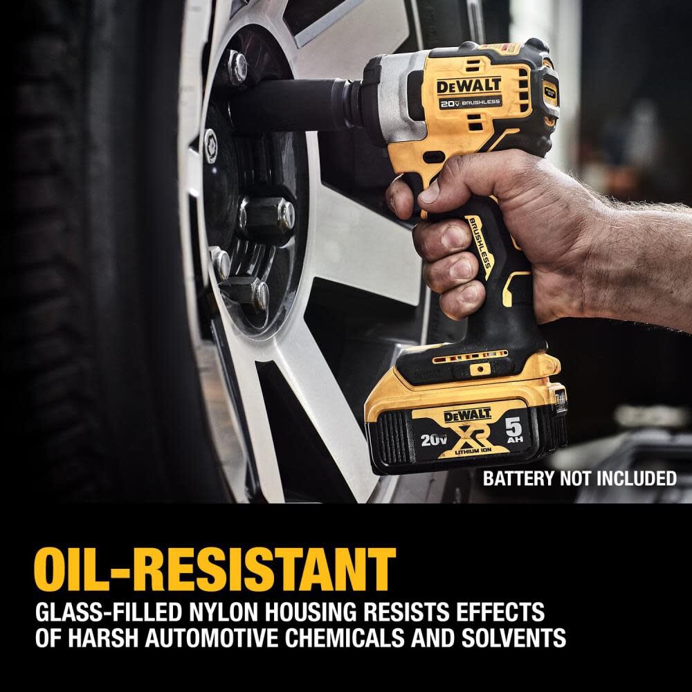 DEWALT 20V MAX 1/2" Impact Wrench with Hog Ring (Bare Tool) and Protective Boot, large image number 7