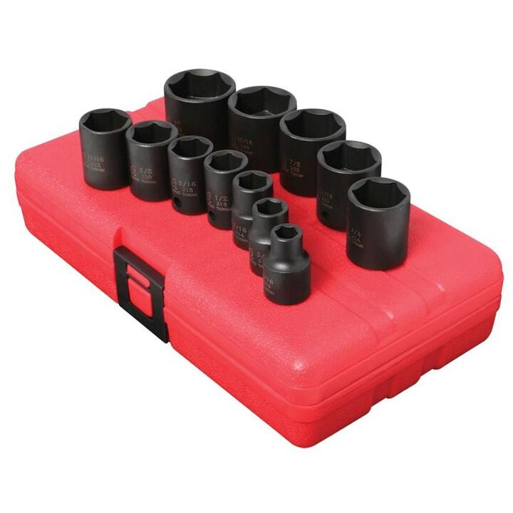 Sunex 3/8 In. Drive SAE Impact Socket Set 12 pc., large image number 1