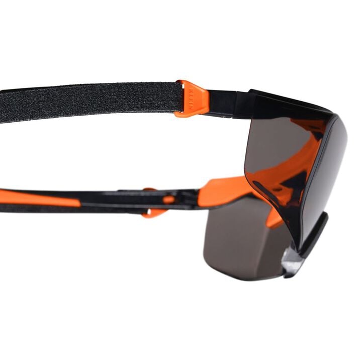 Klein Tools Over The Glasses Safety Glasses Black and Orange Frame Shaded Gray Lens, large image number 7