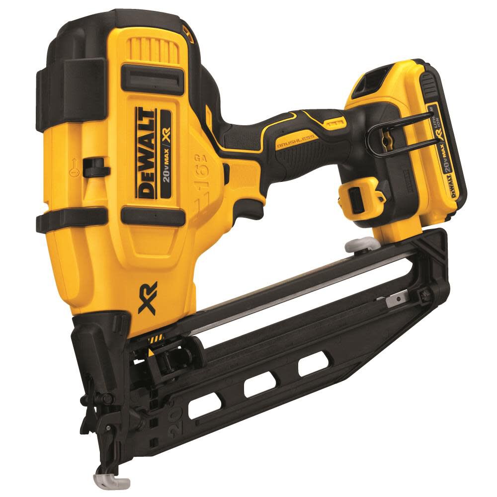 Dewalt dcn662d1 20v max xr 16 ga cordless straight finish nailer kit deals