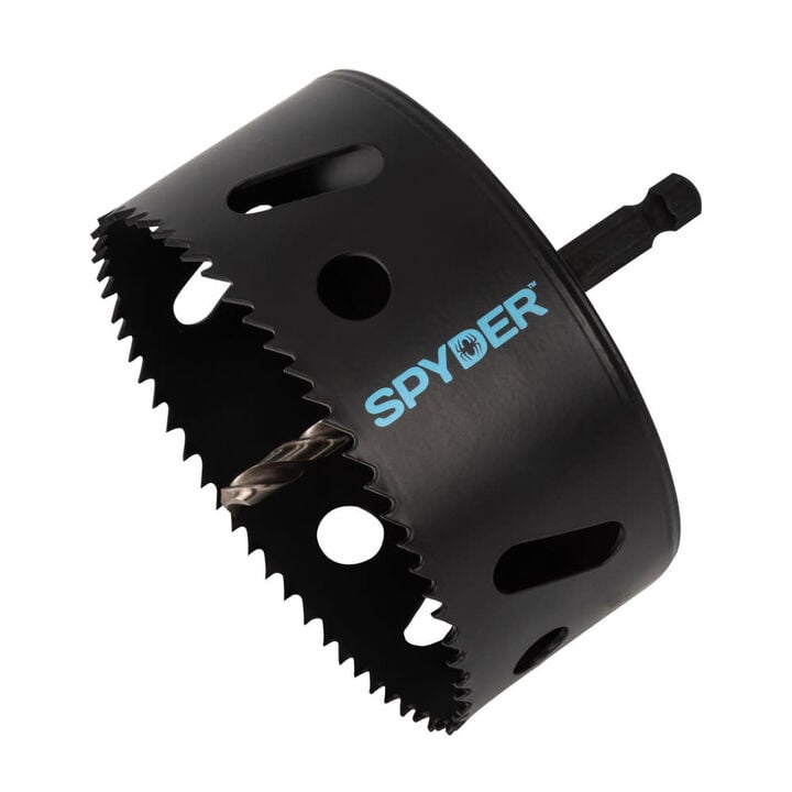 Spyder 4-1/2 Inch Bi-Metal Arbored Hole Saw, HSS Pilot Bit