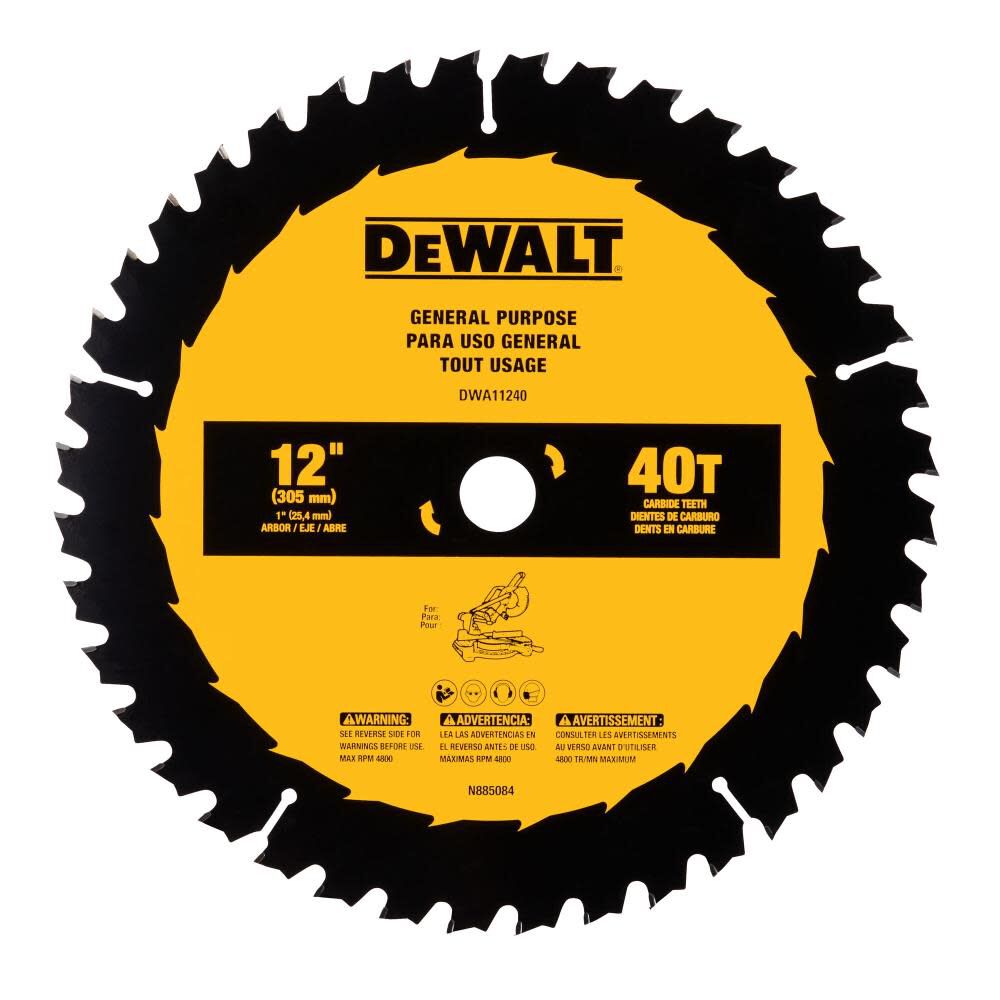 DEWALT Circular Saw Blade 12in 40T DWA11240 Acme Tools