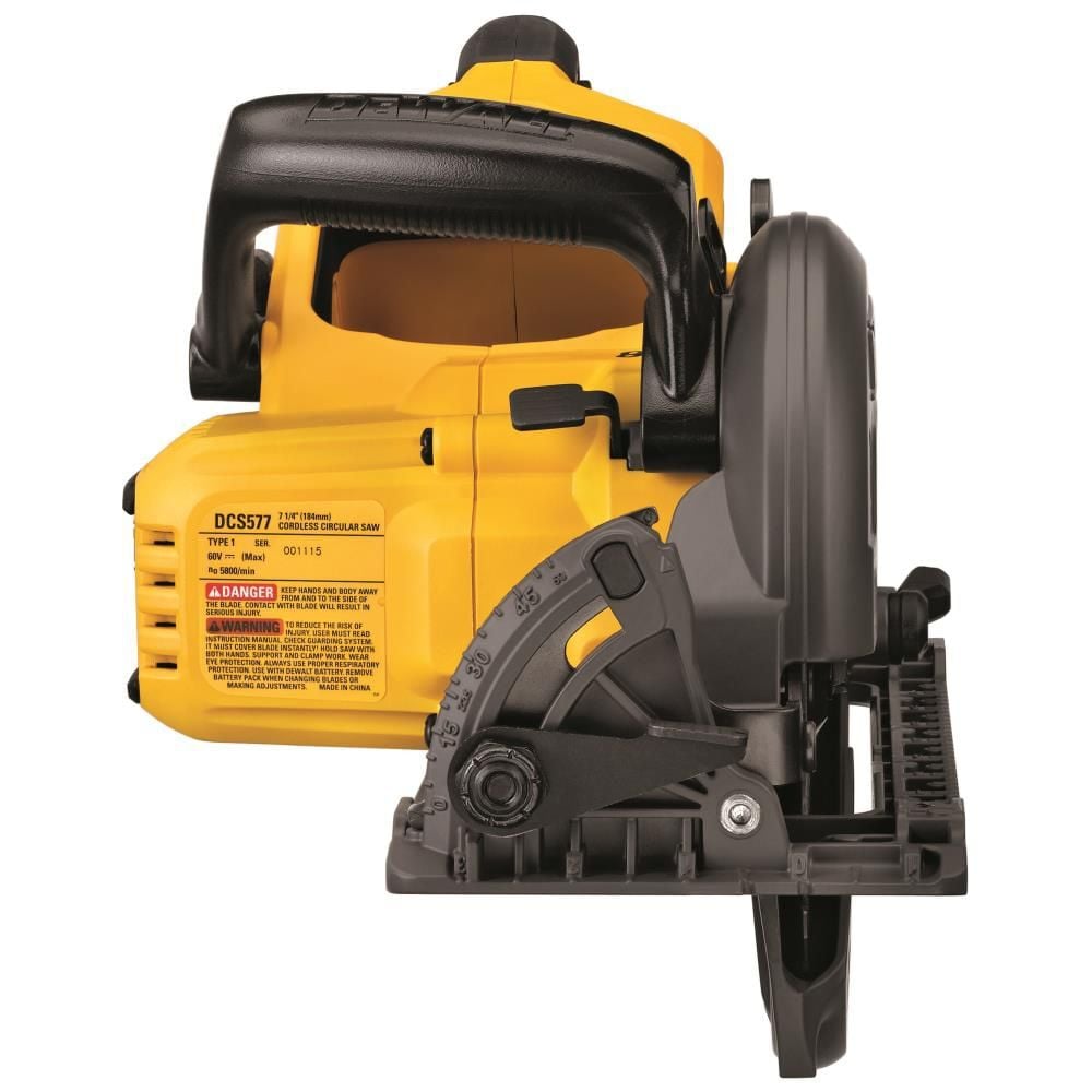 DEWALT FLEXVOLT 60V MAX 7-1/4 Worm Drive Style Saw (Bare Tool), large image number 2