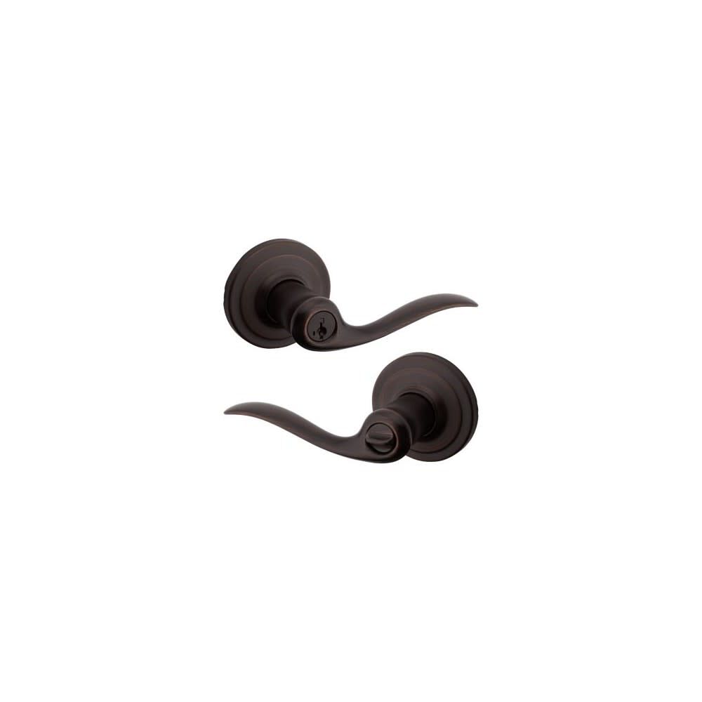 Kwikset Venetian Bronze Signature Series Keyed Entry Tustin Door Lever, large image number 5