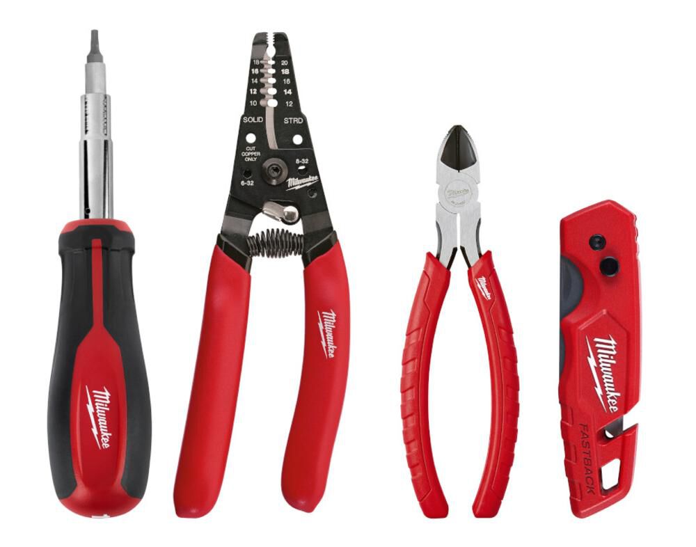 Milwaukee Electrician Hand Tool Set, 4 Pieces - 48-22-6120