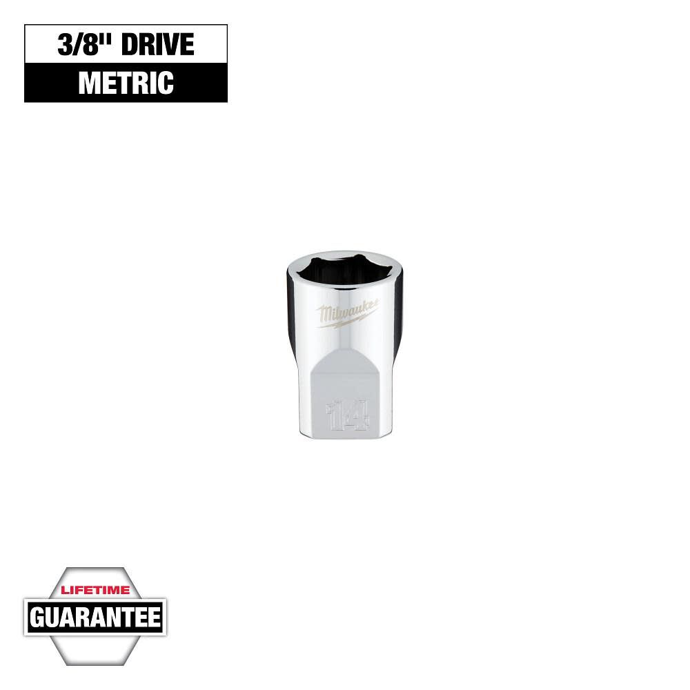 Milwaukee 3/8 in. Drive 14mm Metric 6-Point Socket, large image number 9
