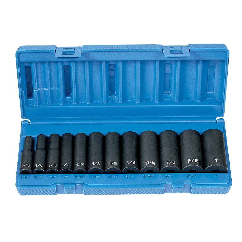 Grey Pneumatic 3/8in Drive 12 Piece Deep Set, large image number 2