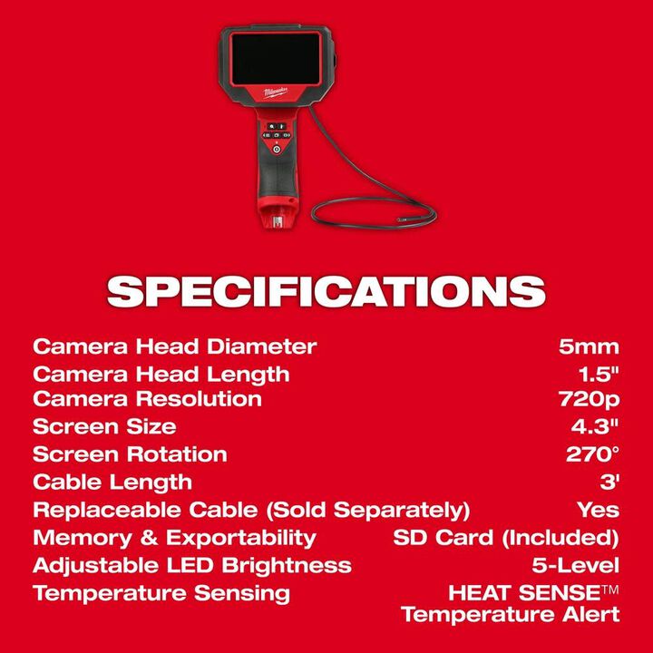 Milwaukee M12 Auto Technician Borescope (Bare Tool), large image number 9