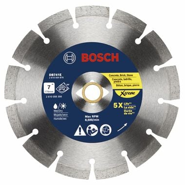 Bosch 7in Xtreme Segmented Rim Diamond Blade for Universal Rough Cuts