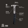 Stiletto TRIMBONE 10oz Titanium Finish Hammer, small image number 2