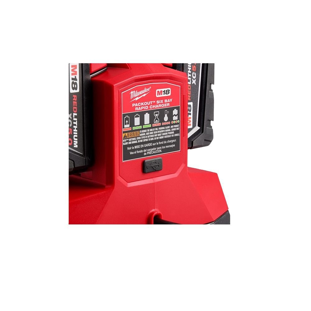 Milwaukee Roll-On 7,200 Watt Integrated Lithium-Ion Battery Portable Power Supply and (2) M18 Packout Six Bay Rapid Charger Bundle, large image number 6