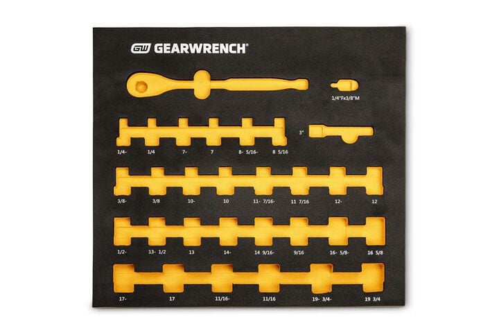 GEARWRENCH Bolt Biter Ratchet Socket Set MM/SAE with EVA Foam Tray 31pc, large image number 6
