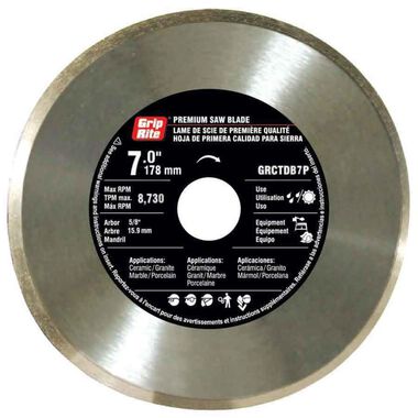 Grip Rite 7-in Wet or Dry Continuous Diamond Circular Saw Blade