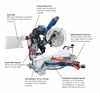 Bosch 10 Inch Dual-Bevel Glide Miter Saw, Reconditioned, small image number 2