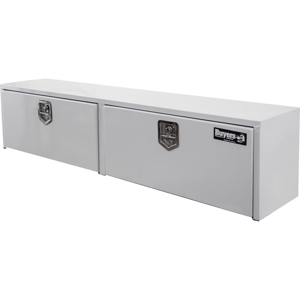 Buyers Products Company 16x13x72 Inch White Steel Topsider Truck Box, large image number 8
