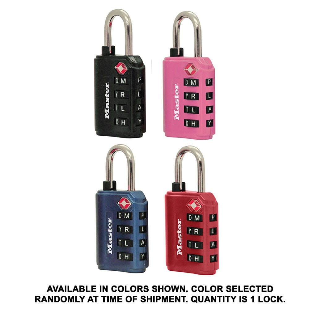 Master Lock Luggage Lock 1 3/8in 4 Dial Combination 1 Pack – 4691DWD