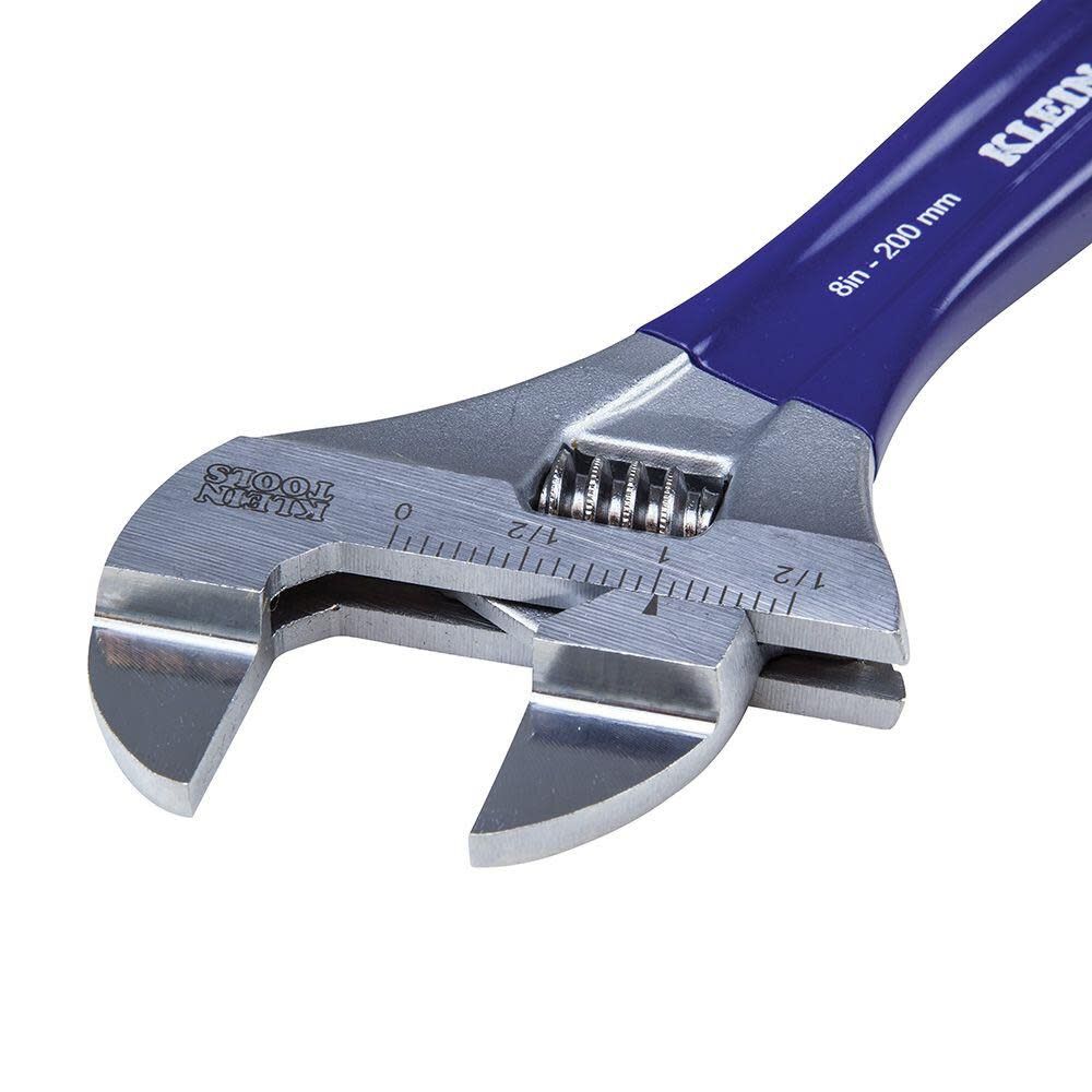Klein Tools 8 Inch Wide-Jaw Precision Adjustable Wrench, large image number 10