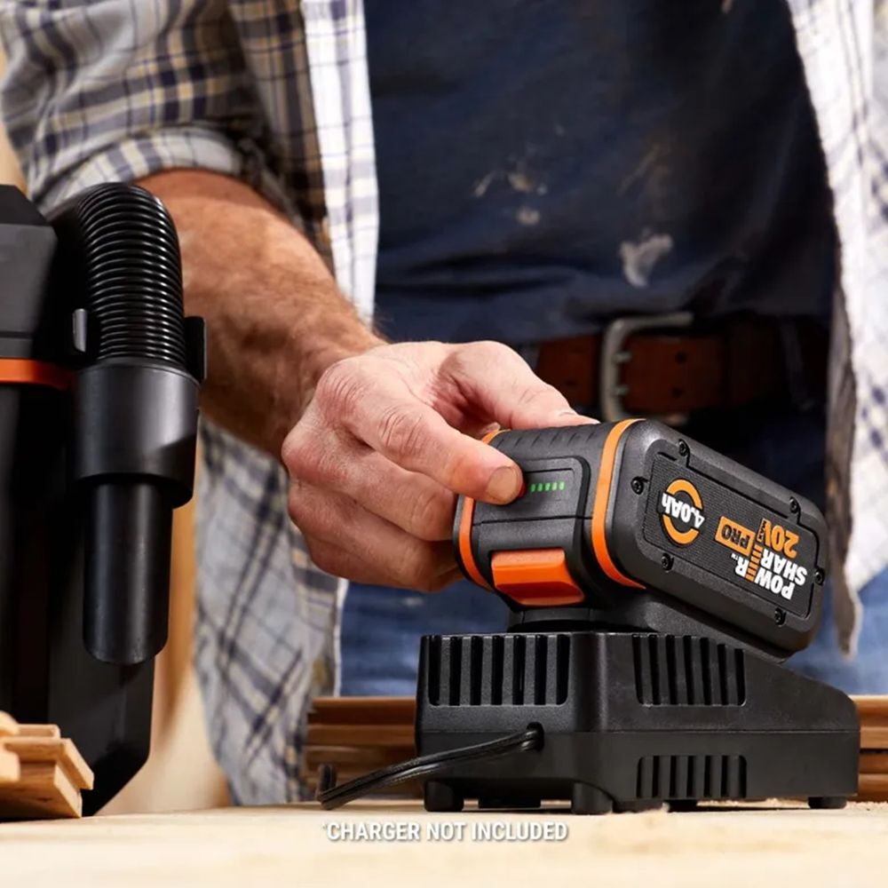 Worx PowerShare Pro 20V 4Ah Lithium Ion Power Tool Battery Pack with Fuel Indicator, large image number 7