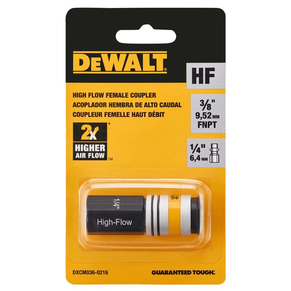 DEWALT 3/8 Inch FNPT High Flow Coupler - 1/4 Inch Body, large image number 3