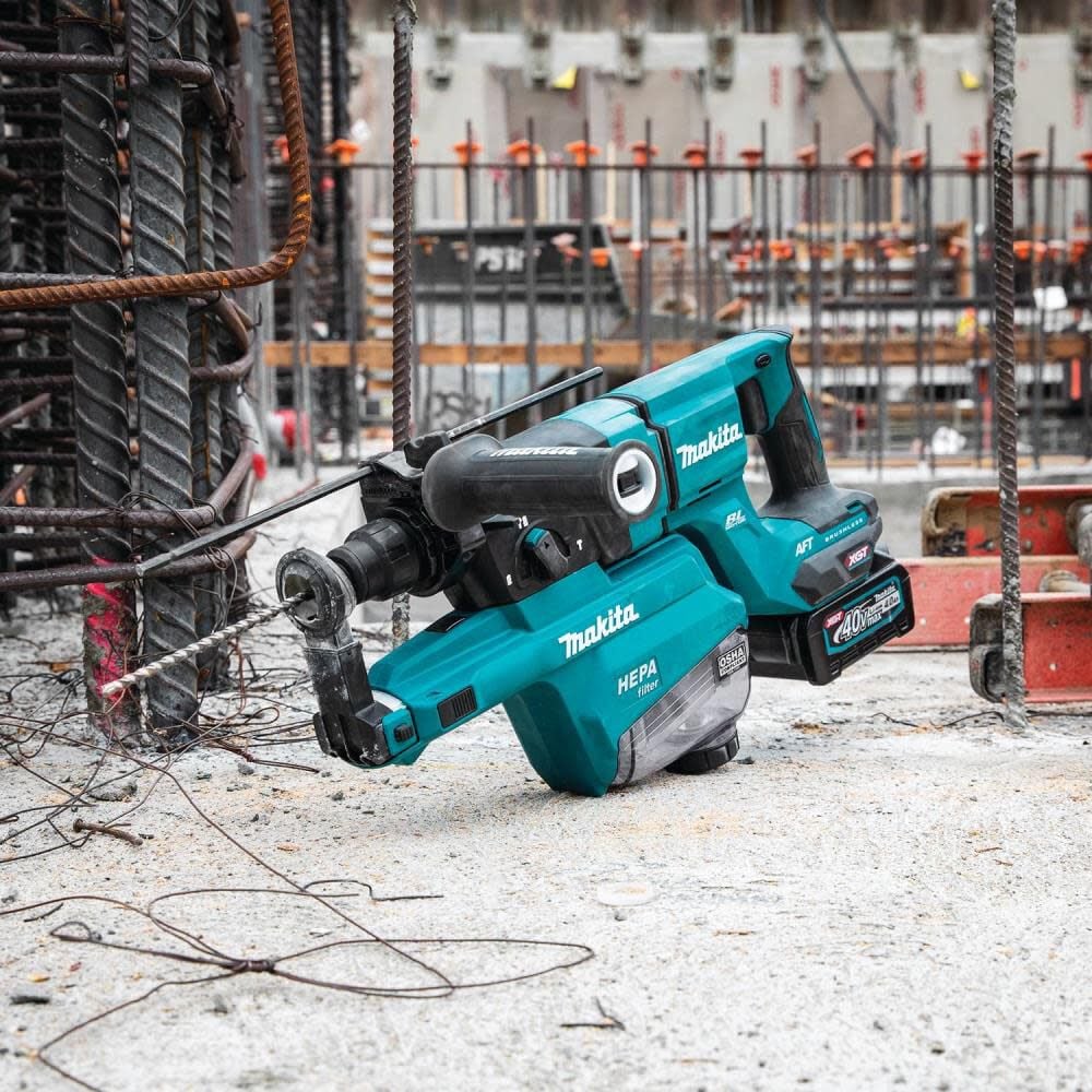 Makita 40V max XGT 1 1/8in AVT Rotary Hammer Kit with Dust Extractor, large image number 9