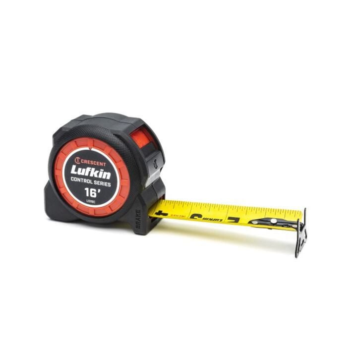 Crescent Lufkin 1-3/16 Inch x 16 Ft. Control Series Yellow Clad Tape Measure, large image number 0