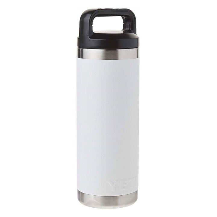 YETI 18oz Rambler Water Bottle with Chug Cap White