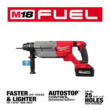 Milwaukee M18 FUEL 1 1/4 SDS Plus D Handle Rotary Hammer Kit with ONE KEY, large image number 2