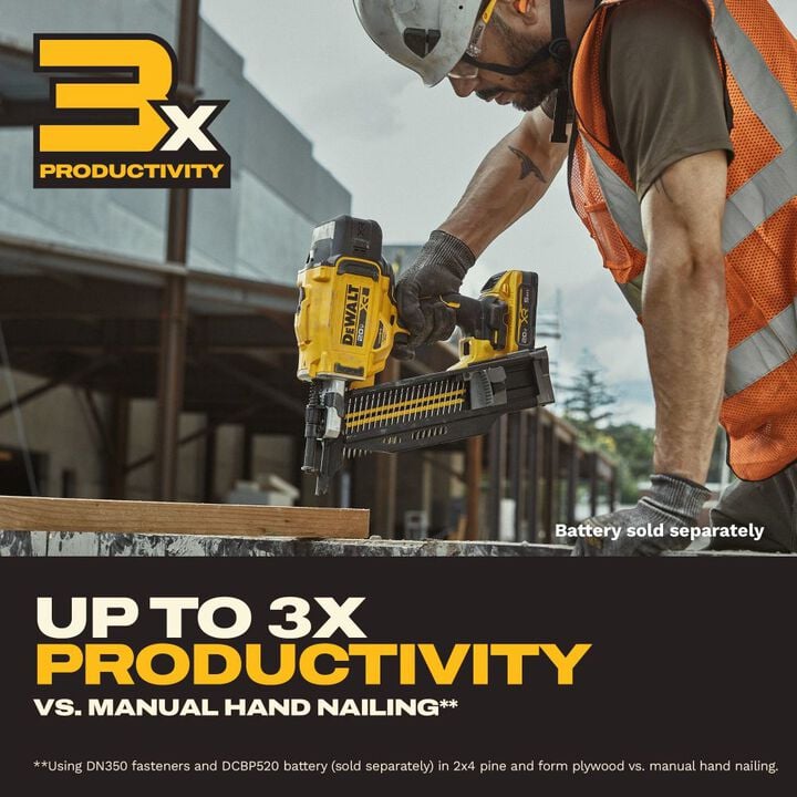 DEWALT 20V Max XR 21 Degree Plastic Collated Duplex Nailer (Bare Tool) and 16D 3-1/2 Inch x 0.131 Inch Collated Duplex Nail Bundle, large image number 4