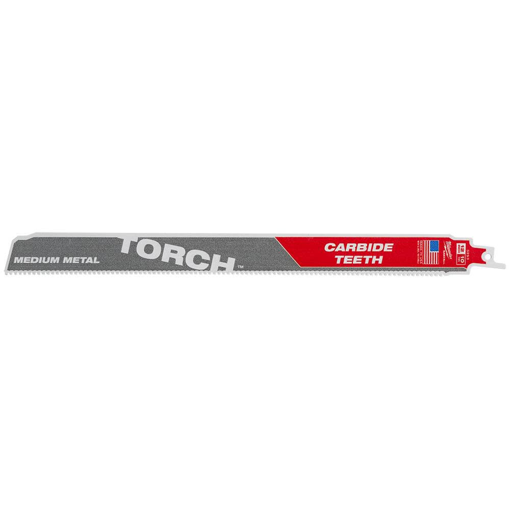 Milwaukee 12 Inch 10TPI TORCH Carbide Teeth Metal Cutting Reciprocating Saw Blade, large image number 1