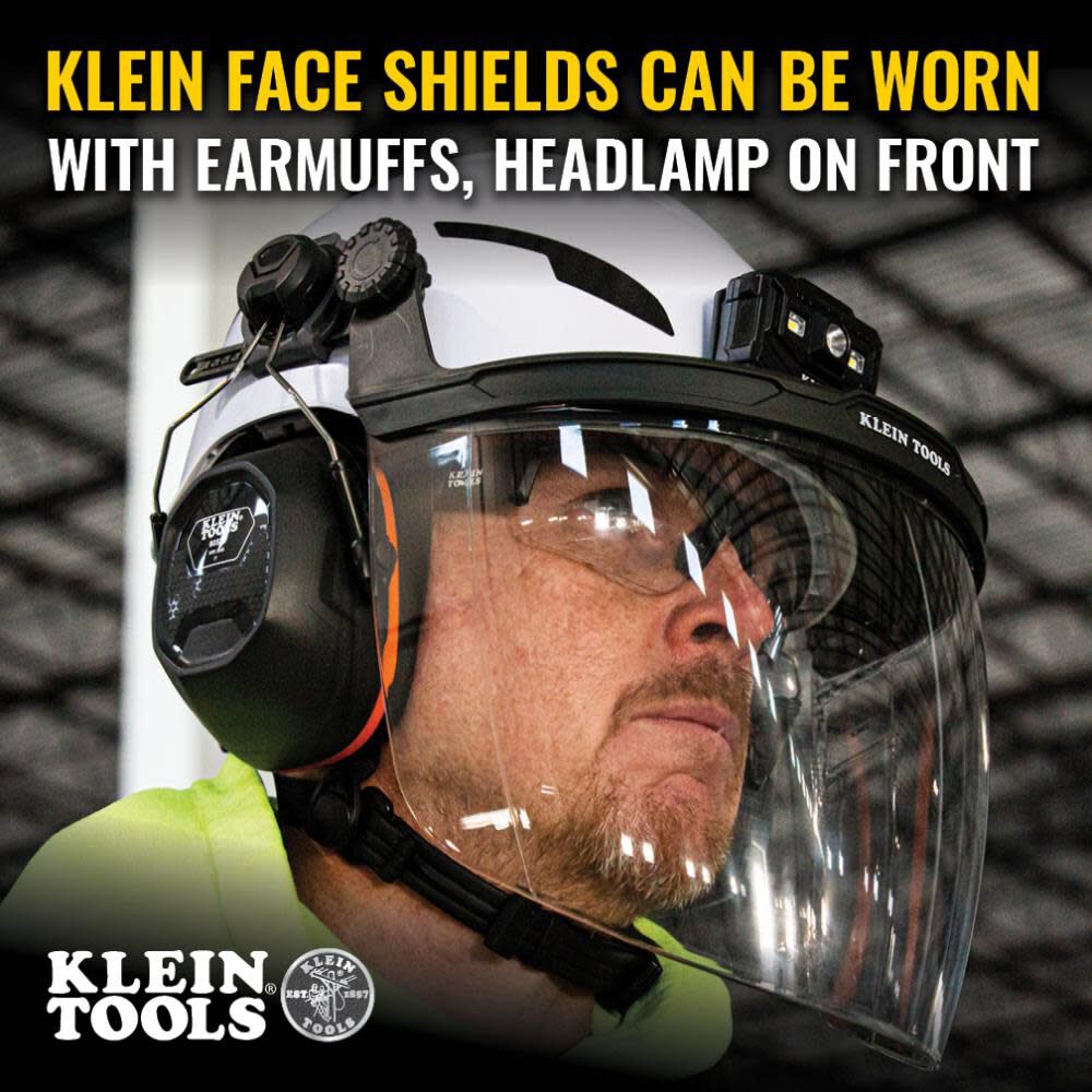 Klein Tools Face Shield, Cap Style, Gray Tint, large image number 5