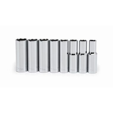 Crescent 8 Pc 1/2 Drive 6 Point Deep Metric Socket Set