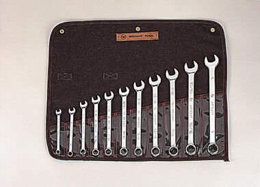 Wright Tool 11 pc. Full Polish Combination Wrench Set 3/8 In. to 1 In. 12 pt