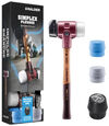 Halder Inc SIMPLEX Starter Kit Rubber & Plastic Head Soft-Face Mallet D60 with 4 Inserts, small image number 1