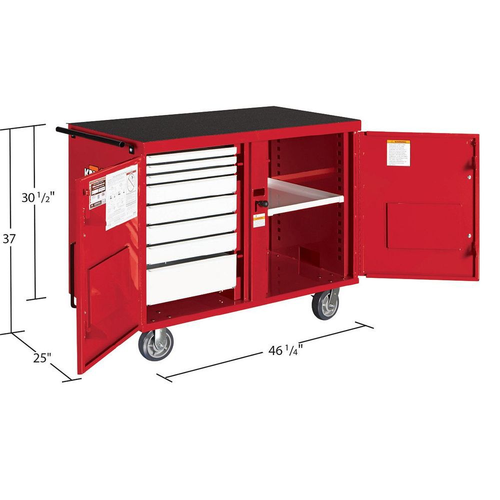 Knaack Model 63 1000 Lbs Red Steel Mechanics Chest Cabinet, large image number 4