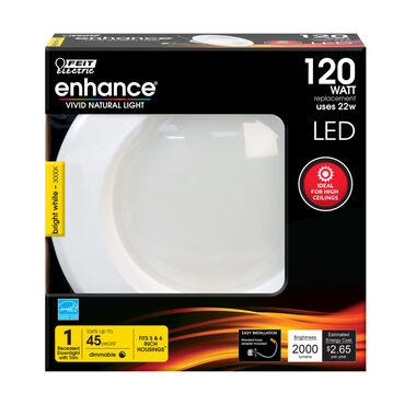 Feit Electric 5-6in 120V 22W 2000 Lumens LED Recessed Downlight, large image number 1