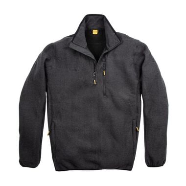 DEWALT 1/4 Zip Fleece Pullover Polyester Black XL