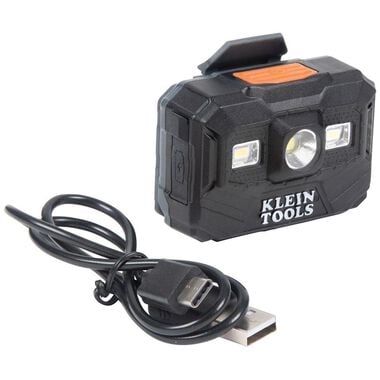 Klein Tools Hard Hat Vented Cap Style with Rechargeable Headlamp White, large image number 8
