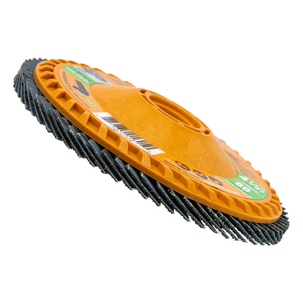 Spyder 4.5 Inch Ceramic Abrasive Flap Disk, 60 Grit, 5/8 Inch-11 Arbor Type 27, large image number 4