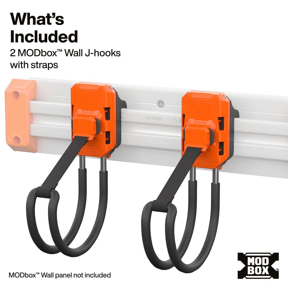 Klein Tools MODbox Wall System, J-Hook with Strap, 2 Pieces, large image number 2