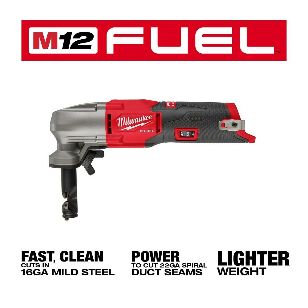 Milwaukee M12 FUEL Nibbler 16 Gauge with Battery Bundle 2476204811