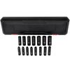 Milton 3/8 Drive Deep 6-Point Impact Socket Set 6-20mm Steel Coated Black Oxide Finish 15pc, small image number 1