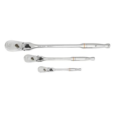 GEARWRENCH 1/4in 3/8in & 1/2in Drive Teardrop Ratchet 3pc, large image number 0